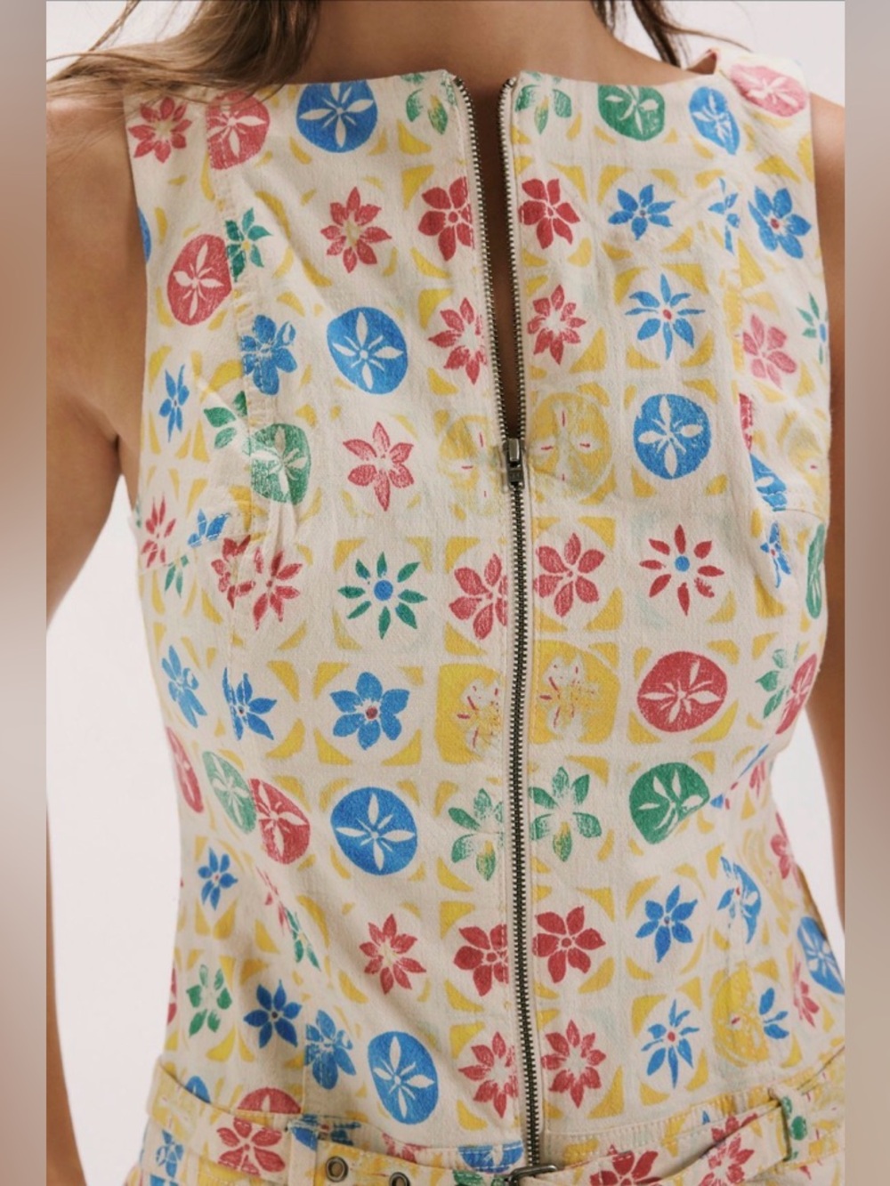 Dune Dancer Printed Romper NWOT buttercream combo - Picture 3 of 3